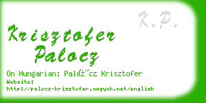 krisztofer palocz business card